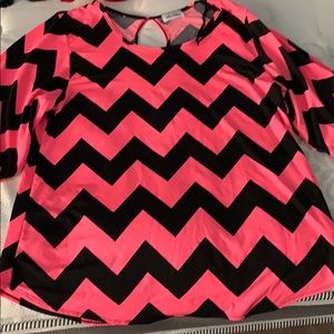 Star Vixen Pink Chevron Blouse